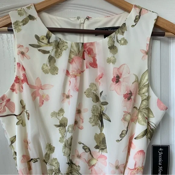 NWT Pink Floral Sleeveless Dress Size 6 - Picture 2 of 10